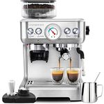 CASABREWS Espresso Machine With Grinder, Professional Espresso Maker With Milk Frother Steam Wand, Barista Latte Machine With Removable Water Tank for Cappuccinos or Macchiatos, Gift for Mom Dad