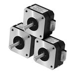 Twotrees 4 Lead Nema17 Stepper Motor 42 Motor Nema 17 Motor 23mm 42BYGH 23MM 1.5A Motor for CNC XYZ 3D Printer Motor (Pack of 3）