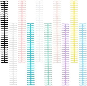 10 PCS Comb Binding Spines,30 Rings Click Plastic Spiral Binding Coils,Easy to Adding Pages for Binding Letter Size,A4,DIY Notebook for Student, 3/7inch Diameter,Multi-Color, Binds Up to 80 Sheets