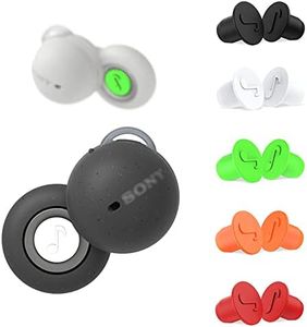 ALXCD Earbuds Studs Compatible with Sony Linkbuds WF-L900, 5 Pairs 5 Colors Soft Silicone Noise Isolation Earbuds Studs, Compatible with Sony Linkbuds WF-L900, 5 Pairs Black White Red Green Orange