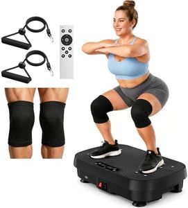 Vibration Plate for Lymphatic Drainage, Vibration Plate Exercise Machine, 130 Levels Vibrating Plate with Knee Pads Bluetooth, Shaker Plate with 450 Lbs Capacity Weight Loss Workout Equipment for Home