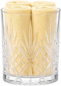 Godinger Dublin Bath Bucket Crystal Wastebasket Garbage Can