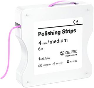 AISEELY Strisce Sbiancanti Denti, Sbiancante Denti di Strisce per Lucidatura Dentale, 1pcs 6m/Rotoli/Scatola di Carta Vetrata per Pulizia Denti, 4mm di Spessore Sbiancante Denti Professionale Kit