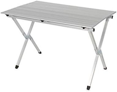 Camco Aluminum Roll-Up Campsite Table with Carrying Bag - Ideal for Tailgating, Camping, The Beach, Parties and More - Lightweight Design and Rust Resistant (51896)