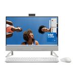 Dell Inspiron 5420 All in One Desktop - 23.8-inch FHD 60 Hz Display, Core i5-1335U, 16GB DDR4 RAM, 1TB SSD, Intel Iris Xe Graphics, Windows 11 Home, 1 Year Premium Support - White