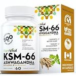 PlantVital Ashwagandha KSM-66 Ashwagandha Capsule with Black Pepper 500mg - KSM66 Ashwagandha Supplement Herbal Cortisol Manager - Vegan - 2 Months Supply - 60 Capsules