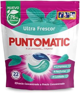 PUNTOMATIC | Cápsulas Tricámara Frescor | Detergente Lavadora para Ropa Blanca y de Color | Quitamanchas | 22 lavados
