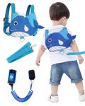 Lehoo Castle Toddler Leash for Walking, Baby Leashes for Toddlers 4-in-1, Kid Harness with Leash, Child Safety Leash Anti Lost Wrist Link (Whale)