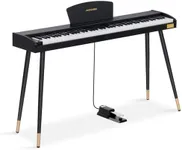 AODSK Digital Piano, 88-key full-size keyboard,128 Tones & Rhythms, MIDI/USB Connectivity, Headphone Jack