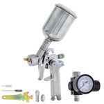 TCP Global Mini Touch-Up HVLP Spray Gun with 1.2mm Fluid Tip and Regulator