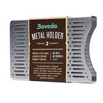 Boveda Brushed Aluminum Humidity Pack Holder – For Use With Two Size 60 Boveda Pack (Sold Separately) - Space Saving - Includes Magnetic and Removable Tape Mounting Kits – 1 Count