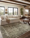 Magnolia Home by Joanna Gaines x Loloi Sinclair SIN-01 Collection Machine Washable Pebble/Taupe 5'-0" x 7'-0" Area Rug