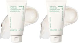 innisfree Green Tea Amino Acid Cleansing Foam, Sulfate-Free Hydrating Korean Face Wash, Gentle Lather, pH-Balanced Skincare (Pack of 2)
