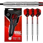 Harrows Rival Steel Tip Dart Set – 90% Tungsten, 3 Supergrip Ignite Midi Shafts, 3 Prime Flights - 24g