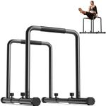 YOLEO Adjustable Dip Bar- 1100lbs Dip Station Portable Functional Fitness Bar with Safety Connector, Heavy Duty Dip Stand Body Press Bar Parallette Exercise Bar Workout Equalizer for Calisthenics