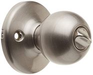 Weiser Yukon Satin Nickel Front Door Knob with Lock and Key, Exterior/Interior Door Handles with Lock, Keyed Entry Door Knobs for Front Door, Bedroom, Bathroom & Office, Traditional Home Décor