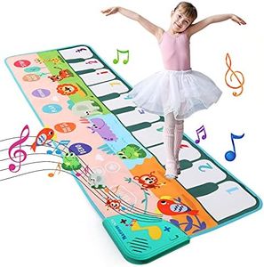 LEADSTAR Tapis Musical Bébé,Jouet Enfant 1 2 3 4 5 Ans,Tapis de Danse Enfants,Early Education Musical Jouets Tapis de Jeu pour Enfants pour Enfants Cadeau pour Anniversaire Festival (110 x 36 cm)