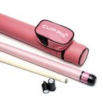 Cuppa Woman Pool Cue Stick 11.75mm/13mm Tips with Pink Case Billiard Accessories Set(Chalk/Tips/Glove/Towel/Joint Protector) (11.75mm)