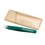 Tweezerman Emerald Shimmer Mini Slant Tweezer with Case