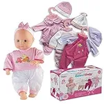 Prextex Baby Doll w/ 12-pc Clothing Set | Baby Dolls Suitcase Set | Baby Doll with Clothes, Accessories | Baby Toy, Soft Baby Doll | Small Baby Doll | Toddler, Girl & Boy | Holiday, Birthday Gift