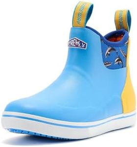 SUREWAY Women's Deck Boots Non-Slip Fishing & Ankle Boot Blue Yellow 10