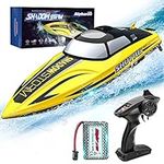 ALPHAREV RC Boat - R208 20+ MPH Fast Remote Control Boat for Pool & Lake, 2.4GHz RC Boats for Adults & Kids, RC Speed Boat with Rechargeable Battery, Summer Outdoor Water Toys Birthday Gifts for Boys