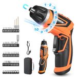 Vastar Cordless Electric Screwdriver Set, 4.2V Rechargeable Screwdriver Kit with 48pcs Accessories, 10+1 Torque Settings, Dual Position Handle, LED Light, Battery Power Drill for Home DIY