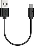 Geekria Micro-USB Headphones Short Charger Cable Compatible with AfterShokz Shokz AS650 AS650SG AS650CR Charger, USB to Micro-USB Replacement Power Charging Cord (1 ft / 30 cm)