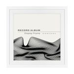 MCS, White 15x15 Inch Single Groove Record Album Frame