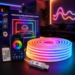 One94Store Premium Smart SMD Rope Light 5M with App & Remote Control, Music Sync RGB LED Light, 16 Million Colors, Luxury Ambient Lighting, Flexible Mood Light for Gaming Room, Bedroom, TV Backlight