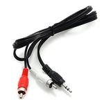 fitTek 3.5mm Jack to 2 x RCA Phono Audio Cable Gold 1m Lead