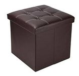 Whitecloud TRANSFORMING HOMES® Portable & Foldable Storage Stool for Living Room 38x38x38cm (731) Brown