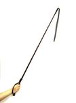 PETS TRIANGLE 42" Real Leather Braided Stick Horse Whip (Unbreakable Stick) Black & Red