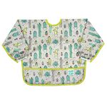 Bumkins Sleeved Bib / Baby Bib / Toddler Bib / Smock, Waterproof, Washable, Stain and Odor Resistant, 6-24 Months - Cactus