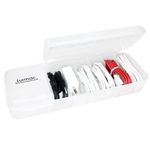 LURMAC Data Cable Organizer Box Wire Organizer 7 Compartments Desk Organizer Storage Box for USB Cord Sorter, Charger, Office Supplies, Valuables (White)