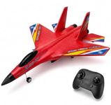 Ompexinaon SU-27 RC Airplane for Kids & Adults, 2.4GHz Remote Control Fighter Jet Toy, Lightweight EPP Foam Glider Plane with Rechargeable Battery, Easy Fly Outdoor Aircraft Gift for Boys Girls (RED)