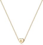 Tiny Gold Initial Heart Necklace-14