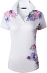 jeansian Women Sport Quick Dry Short Sleeves Polo Tee SWT317 White M