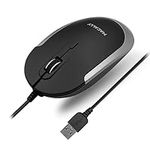 Macally Silent Wired Mouse - Slim &