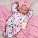 BABESIDE Lifelike Reborn Baby Dolls - 17-Inch Soft Baby Feeling Realistic-Newborn Baby Dolls Sweet Smile Sleeping Real Life Baby Dolls Girl