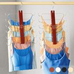 MORALVE European Beechwood Tank Top Hangers - 2 Pack - Space Saving Sports Bra Hanger for Closet - Cami Hanger Space Saving Tank Top Organizer - Closet Bra Hanger - Space Saving Hanging Bra Organizer