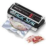 Magic Seal MS175 Vacuum Sealer Machine for Food Preservation, Nozzle Type, Compatible with Mylar Bags, Adjustable Vacuum and Sealing Time, Automatic and Manual Mode