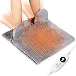 Electric Heated Foot Warmers for Men and Women,Double Sided Foot Heating Pad with 6 Temperature &3Timer Settings,with Fast Heating Technology&Non-Slip for under desk,Office,Home,Machine Washable