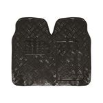 Streetwize SWUXM7 Checker Plate Front Rear Car Floor Mats 4 Pieces Black