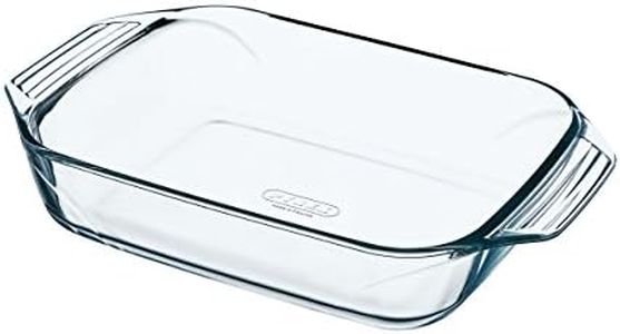 Pyrex Optimum Glass Rectangular Roaster High Resistance Easy Grip 35x23 Cm, 2.9L