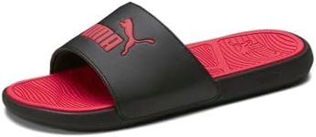 PUMA Men's Cool Cat 2.0 Slide Sandal, Puma Black-puma Red-puma Red, 11