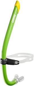 ARENA Unisex Swim Snorkel Pro III for Adults, Lap Swimming and Training Snorkel, Acid Lime, One Size