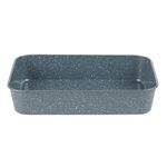 Russell Hobbs Nightfall Stone Roaster – 39cm Non-Stick Carbon Steel Roasting Tray with Deep Sides for Meat & Vegetables, Lightweight Large Oven Tin, Oven Safe to 220°C, Blue Marble