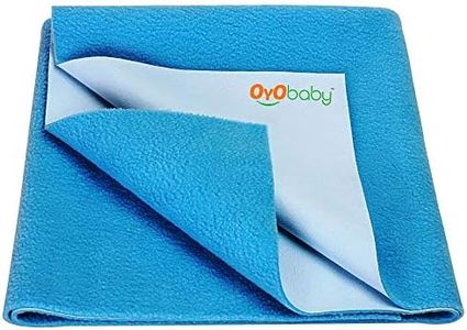 OYO BABY Waterproof Quick Dry Sheet for Baby | Extra Absorbent Quick Dry Sheet for Baby, Baby Bed Protector, Waterproof Baby Sheet, Washable Mattress Protector - Medium, 100 x 70cm (Firoza)