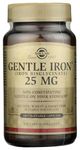 Solgar Gentle Iron (Iron Bisglycinate) 20 mg Vegetable Capsules - Pack of 180 - Reduces Constipating Effects - Gentle on the Stomach - Vegan and Gluten Free